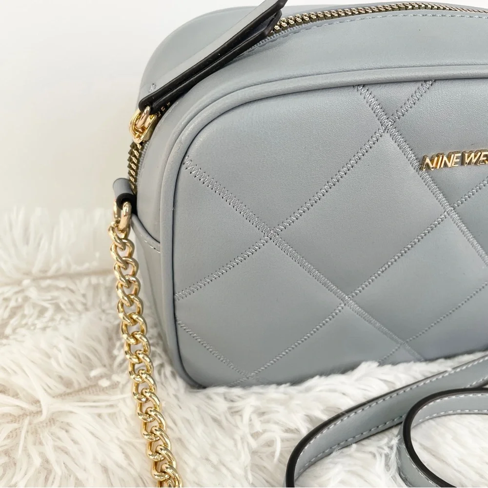 Nine West light pastel blue cross body purse